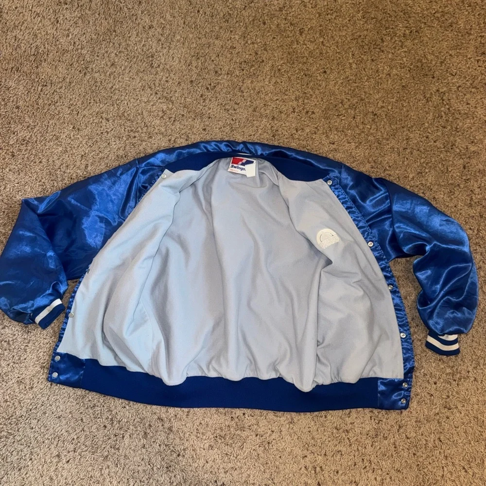 Vintage Swingster Beck Arnley World Parts Blue Bomber Jacket Men’s size Medium